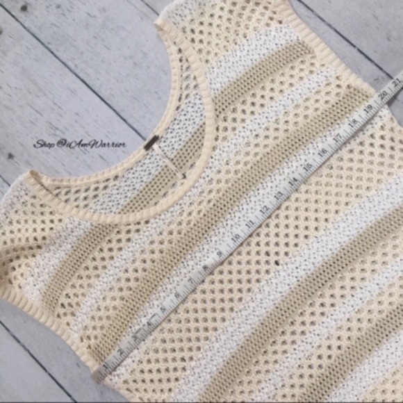 Free People striped open weave asymmetrical sweater *shop@iamwarrior - Picture 6 of 9